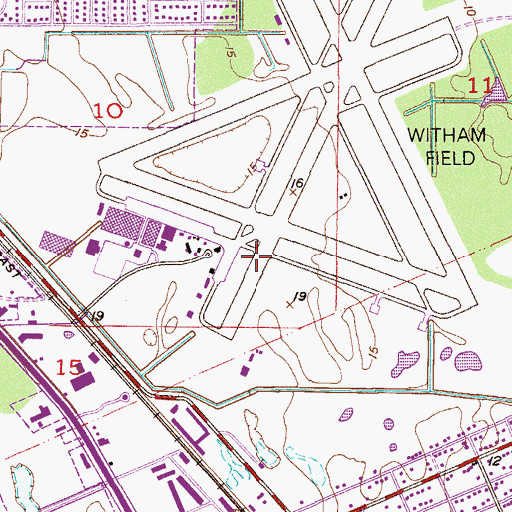 Topographic Map of Witham Field, FL