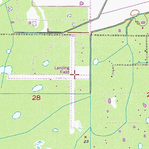 Topographic Map of Naked Lady Ranch Airport, FL