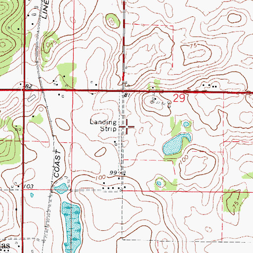 Topographic Map of Dallas Airport (historical), FL