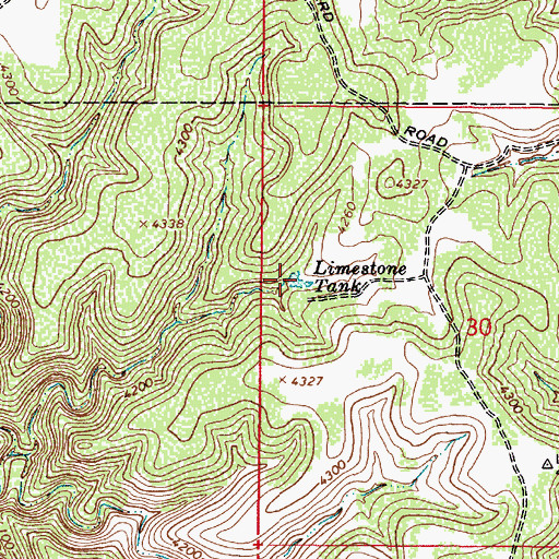 Topographic Map of Limestone Tank, AZ