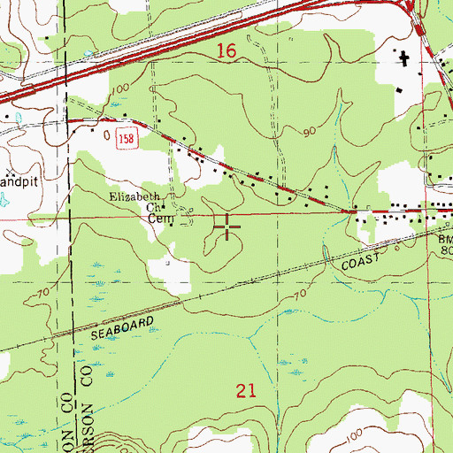 Topographic Map of Charlotte's Field, FL