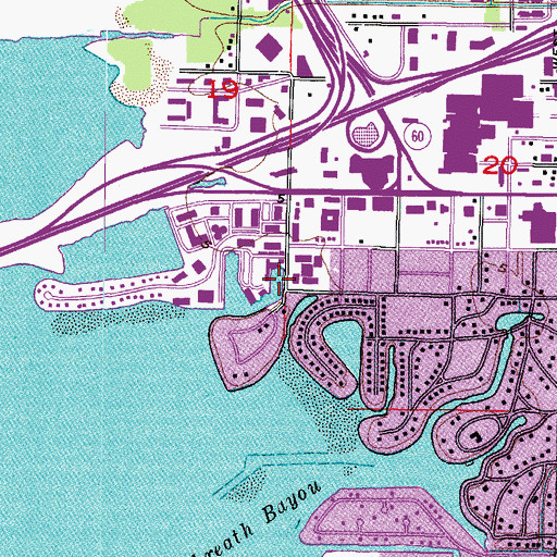 Topographic Map of L M Hughey Heliport, FL