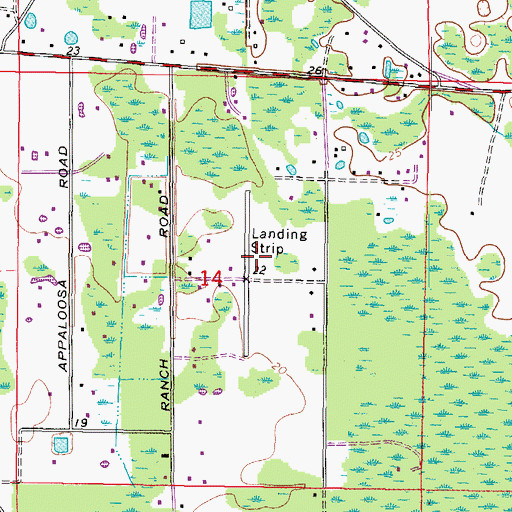 Topographic Map of Torii Field (historical), FL