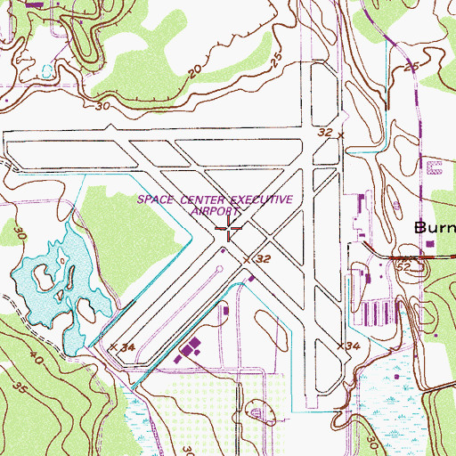Topographic Map of Space Coast Regional Airport, FL