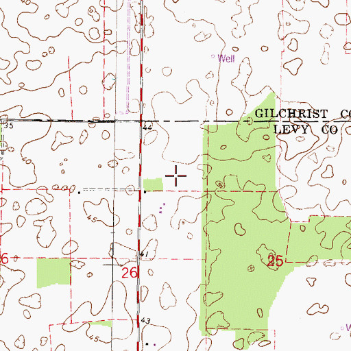 Topographic Map of Ames Field, FL