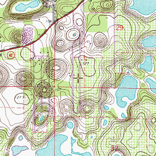 Topographic Map of Sandy Acres Airport (historical), FL