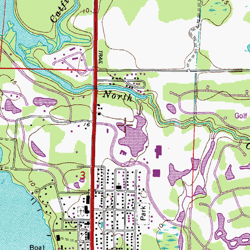 Topographic Map of Oaks Helistop, FL