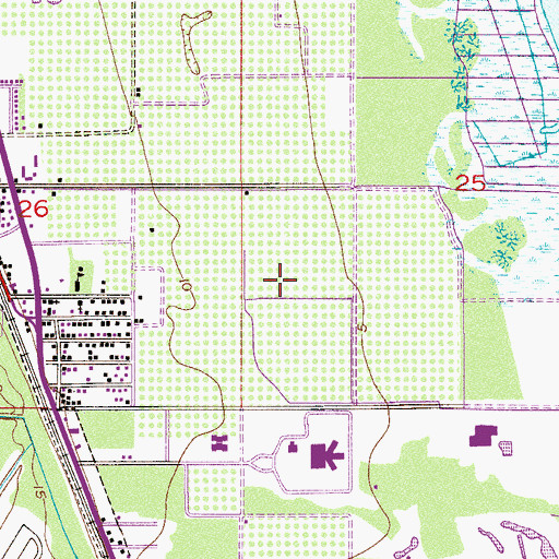 Topographic Map of Indian River Memorial Hospital Heliport, FL