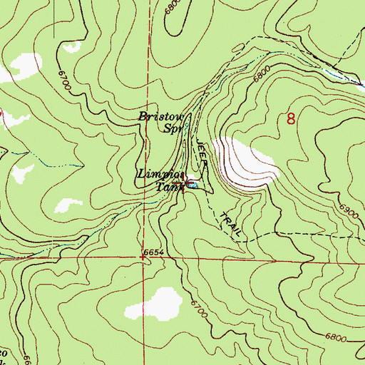 Topographic Map of Limpios Tank, AZ