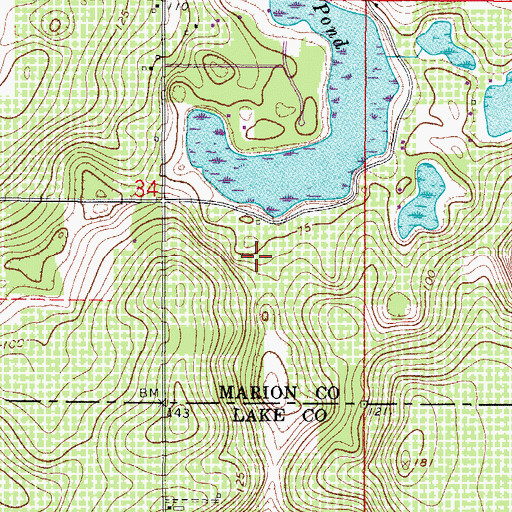 Topographic Map of Love Field, FL