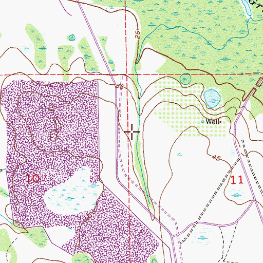 Topographic Map of Gamebird Groves Airstrip, FL