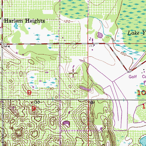 Topographic Map of Tilden Groves Airport (historical), FL