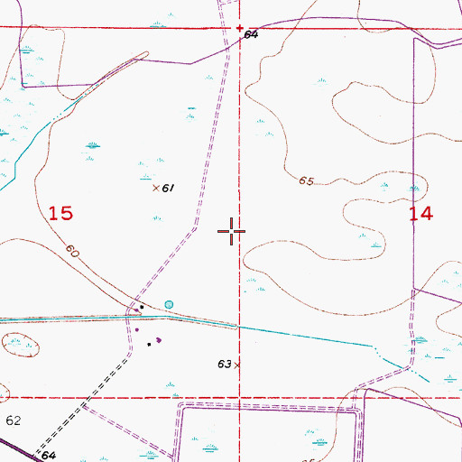 Topographic Map of Blanket Bay Airport, FL