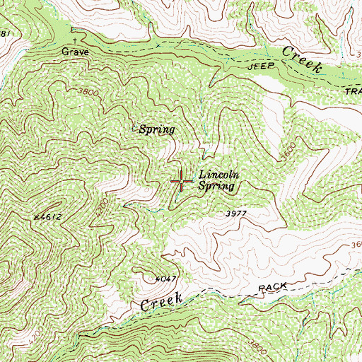 Topographic Map of Lincoln Spring, AZ