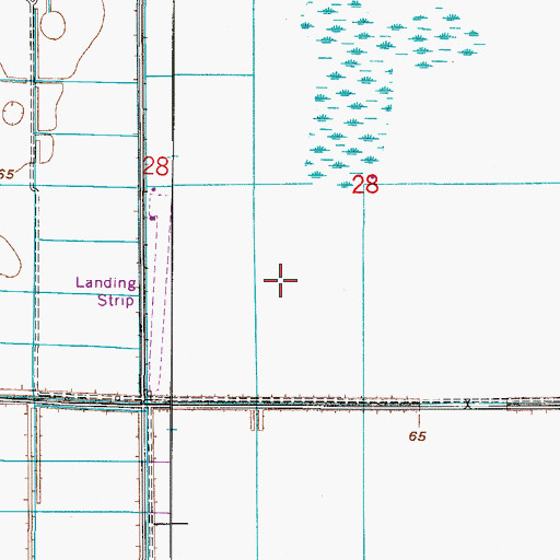 Topographic Map of Potter Airport (historical), FL
