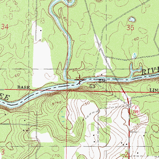 Topographic Map of Alapaha River, FL