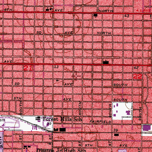 Topographic Map of Wels Lutheran Church, FL