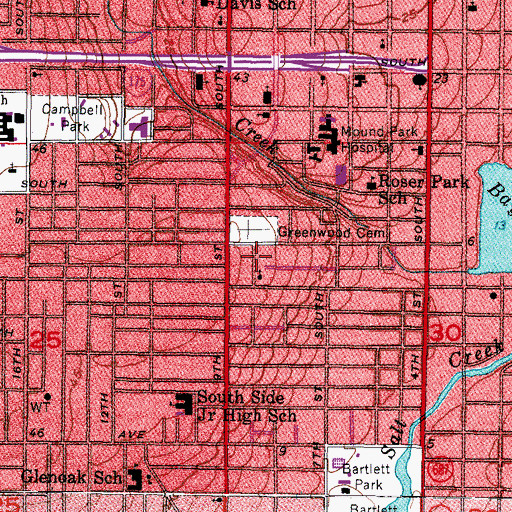 Topographic Map of Palm Lake Christian Church, FL