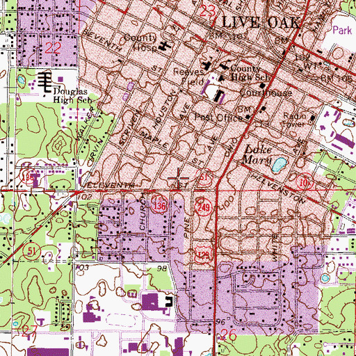 Topographic Map of Westwood Christian School, FL