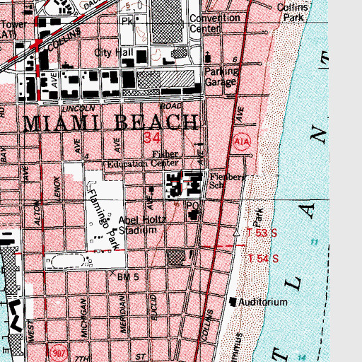 Topographic Map of Ida M Fisher High School, FL