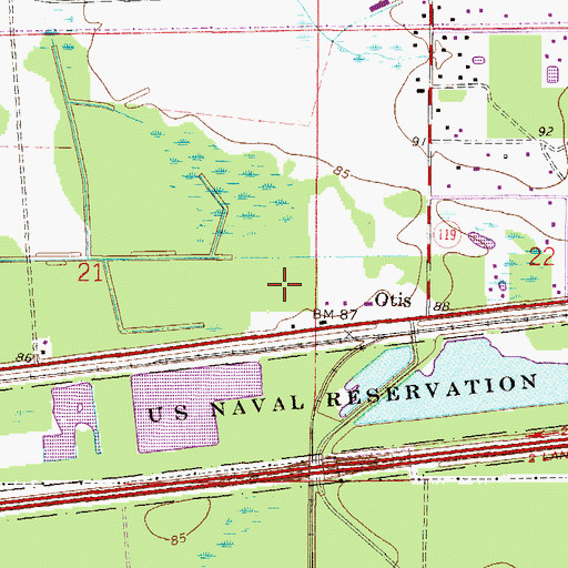 Topographic Map of WXTL-AM (Baldwin), FL