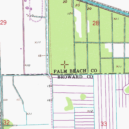 Topographic Map of WSBR-AM (Boca Raton), FL