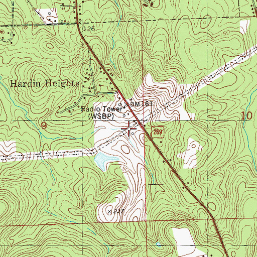 Topographic Map of WTCL-AM (Chattahoochee), FL