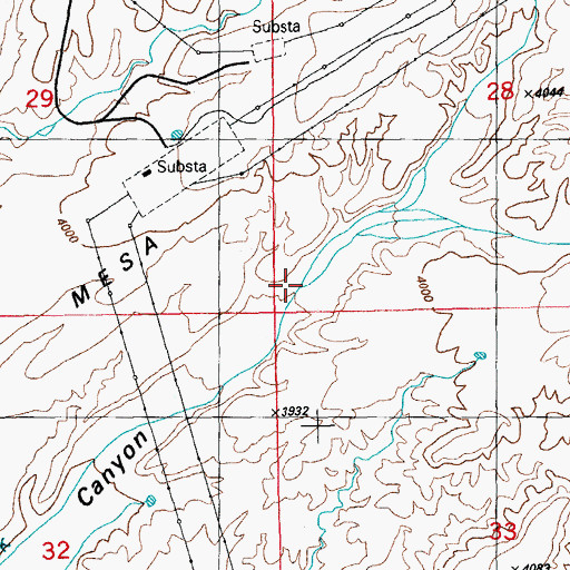 Topographic Map of Linden Creek, AZ