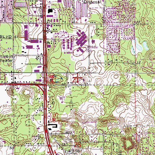 Topographic Map of WYND-AM (Deland), FL
