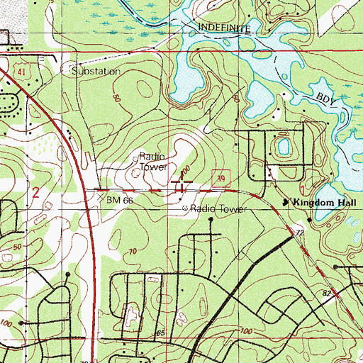 Topographic Map of WTRS-AM, FL