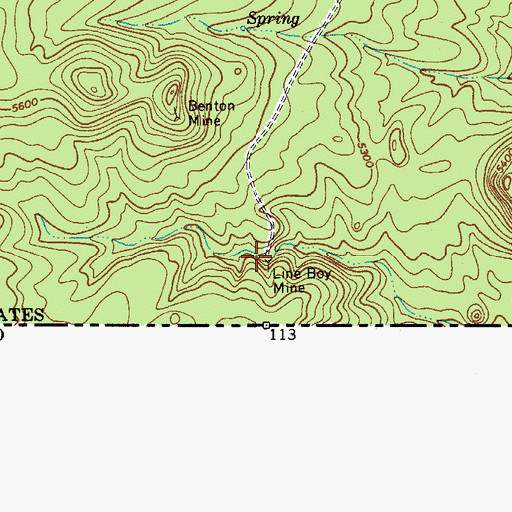 Topographic Map of Line Boy Mine, AZ