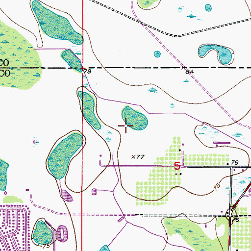 Topographic Map of WFIV-AM (Kissimmee), FL