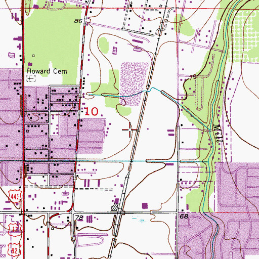 Topographic Map of WMJK-AM (Kissimmee), FL