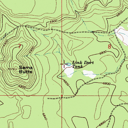 Topographic Map of Link Dart Tank, AZ