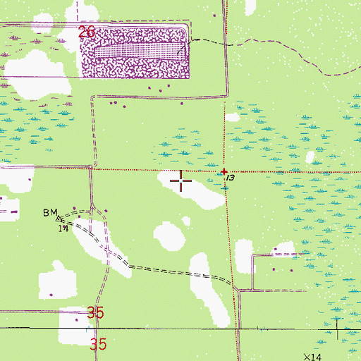 Topographic Map of WNOG-AM (Naples), FL