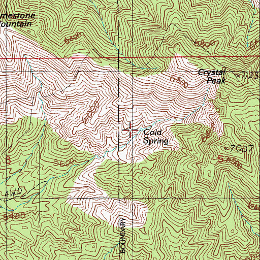 Topographic Map of Cold Spring, AZ
