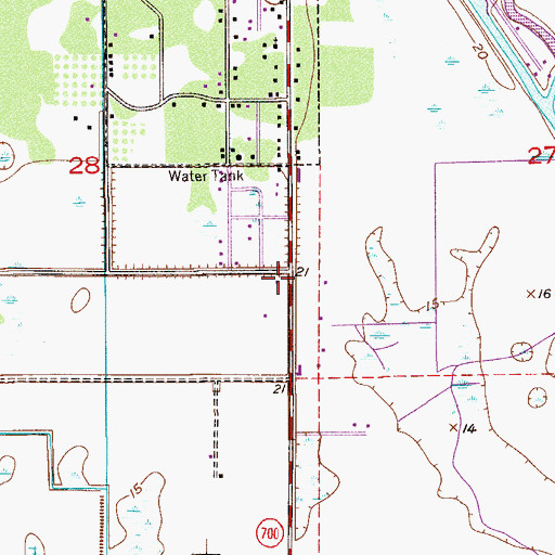 Topographic Map of WOKC-AM (Okeechobee), FL