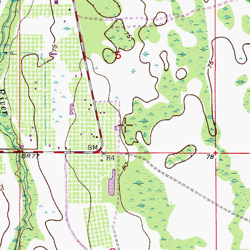 Topographic Map of WONQ-AM (Orlando), FL
