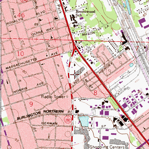 Topographic Map of WPFA-AM (Pensacola), FL