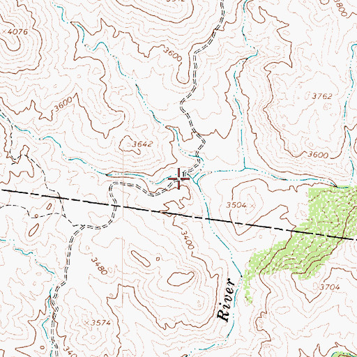 Topographic Map of Lion Canyon, AZ