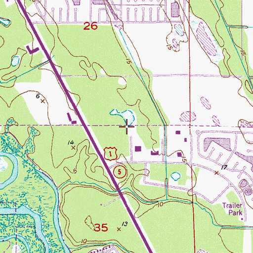 Topographic Map of WPSL-AM (Port Saint Lucie), FL