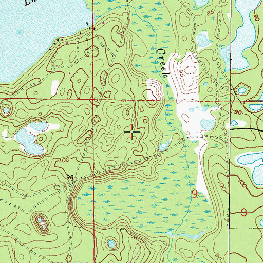 Topographic Map of WWAK-AM (Redwater Lake), FL