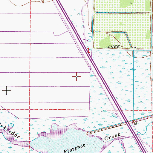 Topographic Map of WWBC-AM (Rockledge), FL