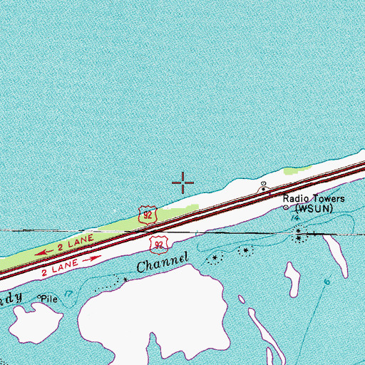 Topographic Map of WSUN-AM (Saint Petersburg), FL