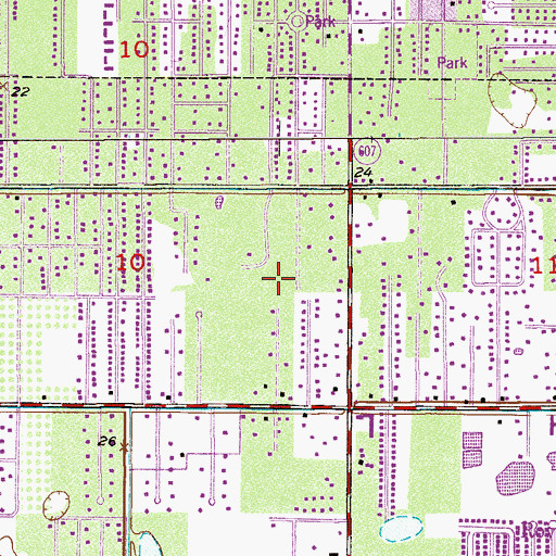 Topographic Map of WTTB-AM (Vero Beach), FL