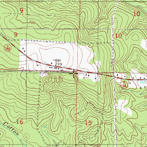 Topographic Map of WKGT-FM (Century), FL