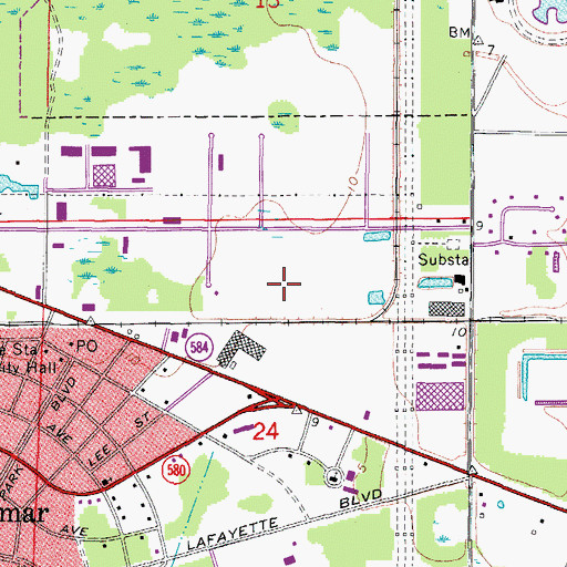 Topographic Map of WXTB-FM (Clearwater), FL