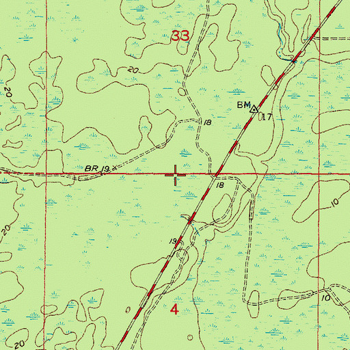 Topographic Map of WDFL-FM (Cross City), FL