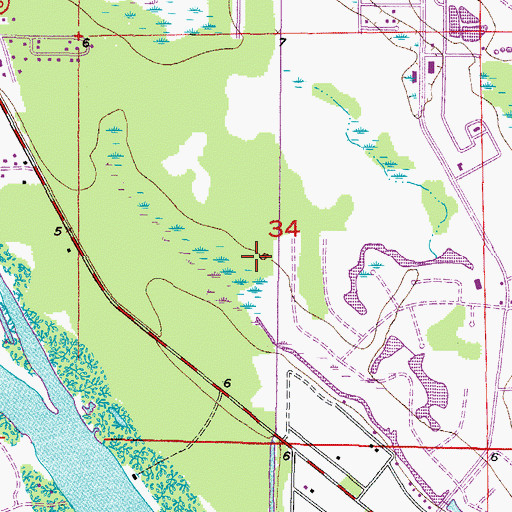 Topographic Map of WSEB-FM (Englewood), FL