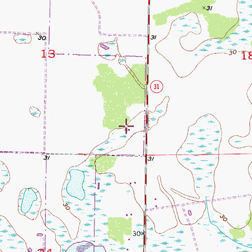 Topographic Map of WSFP-FM (Fort Myers), FL